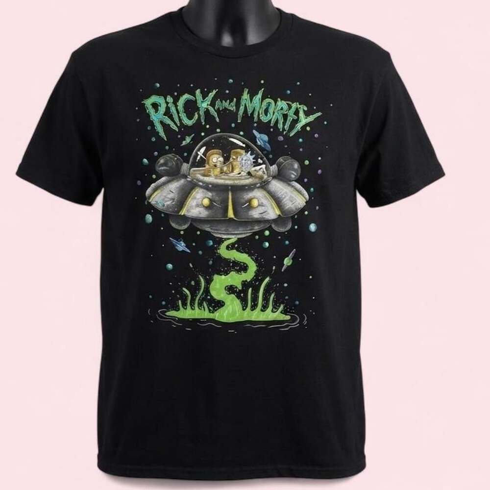 Ripple Junction Rick and Morty Spaceship Graphic T-Shirt 2X